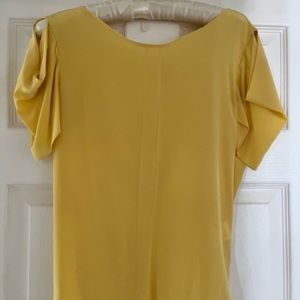 Sandro size 1 yellow silk top gorgeous open back